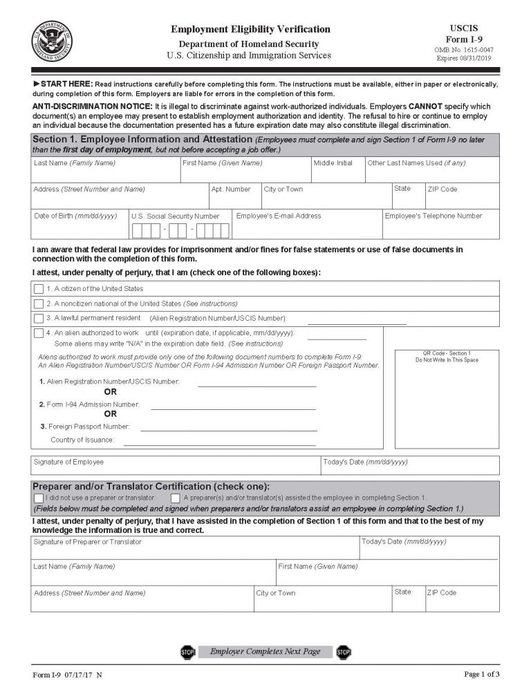 Blank i9 Form Online Fillable i9 Tax Form eSign Genie