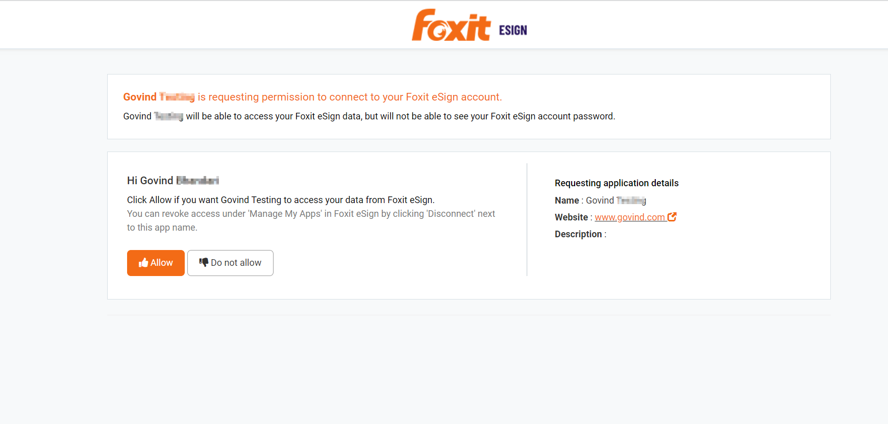 Provided SSO support to Foxit eSign